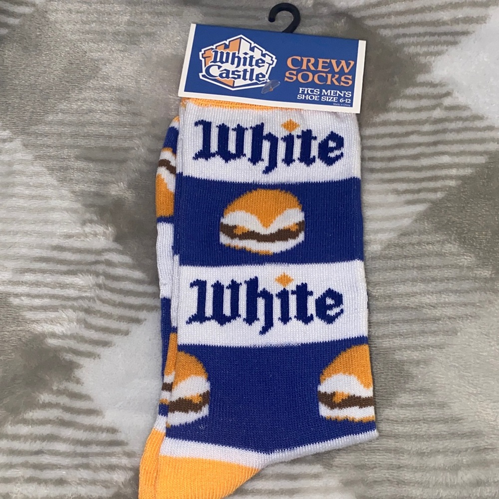 3/$18 bundle White Castle Crew Socks